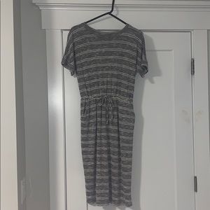 grey striped dress !